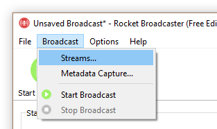 Broadcast - Streams