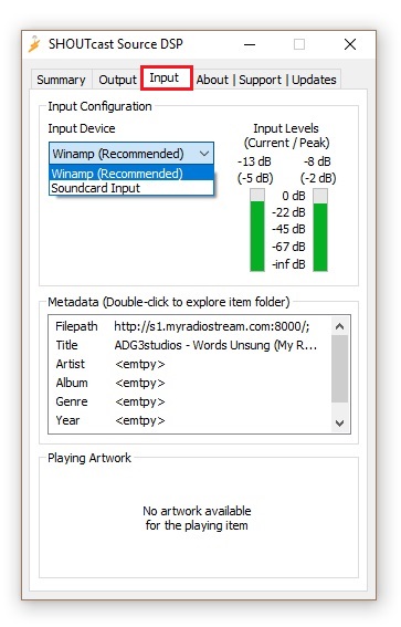 Shoutcast source dsp for winamp